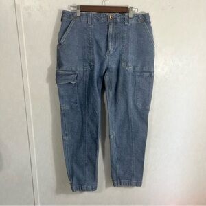 Duluth Trading Co Women's Denim Stovepipe Cargo Jeans